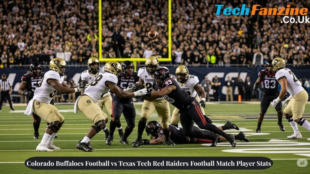 Colorado Buffaloes Football vs Texas Tech Red Raiders Football Match Player Stats