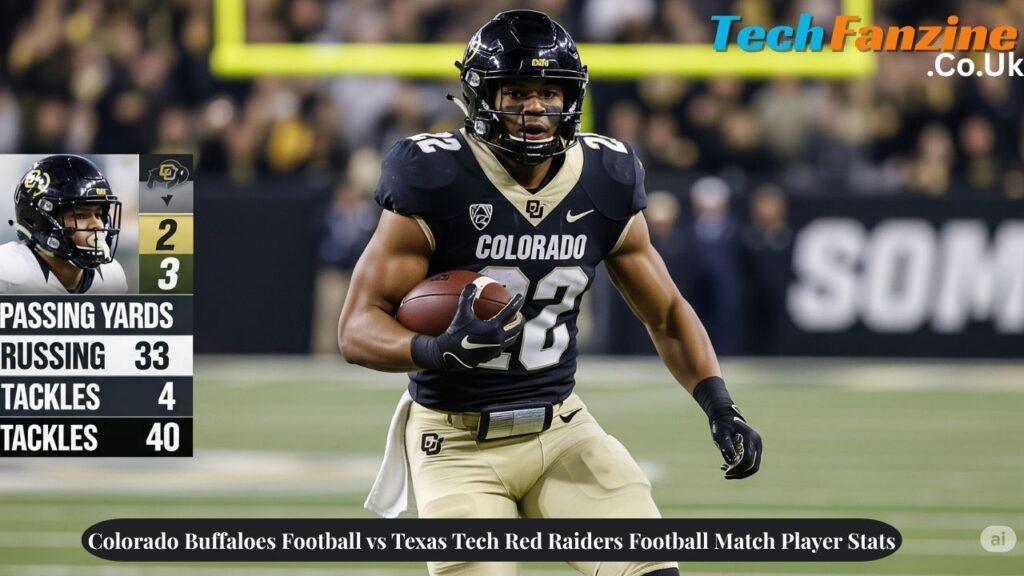 Colorado Buffaloes Football vs Texas Tech Red Raiders Football Match Player Stats