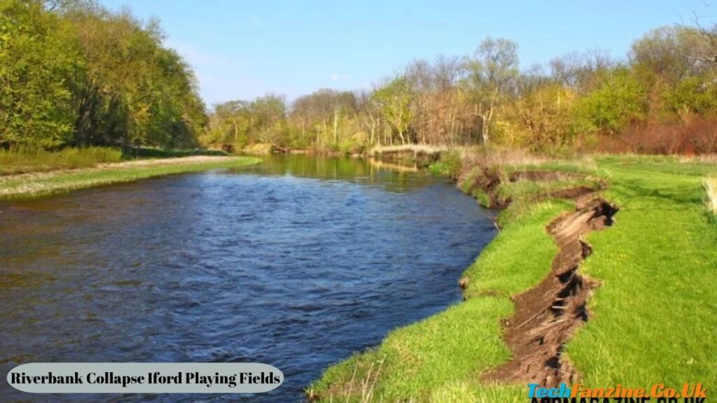 riverbank collapse iford playing fields