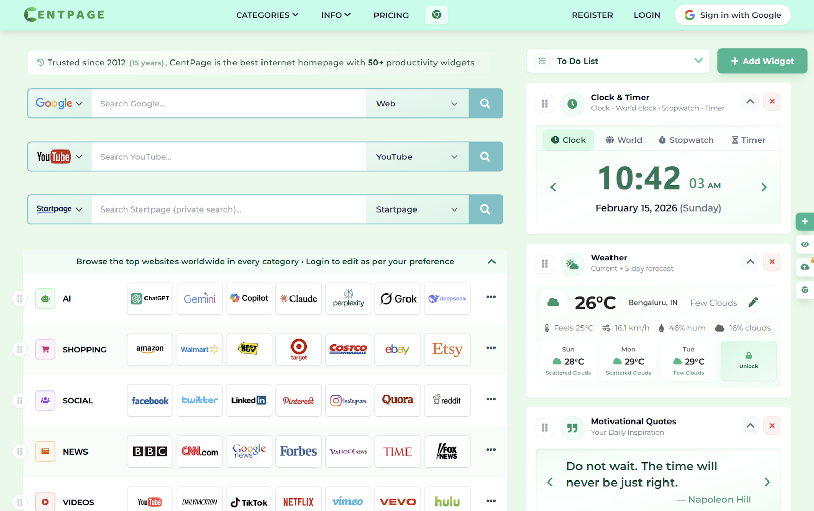 All in One Productivity Dashboard: Tasks, Notes & Goals in One Place